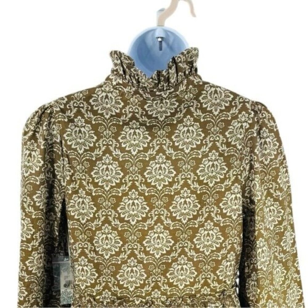Hyacinth House | NEW Moss Printed Russell Mini Dress in Olive Size XXL - Picture 8 of 11